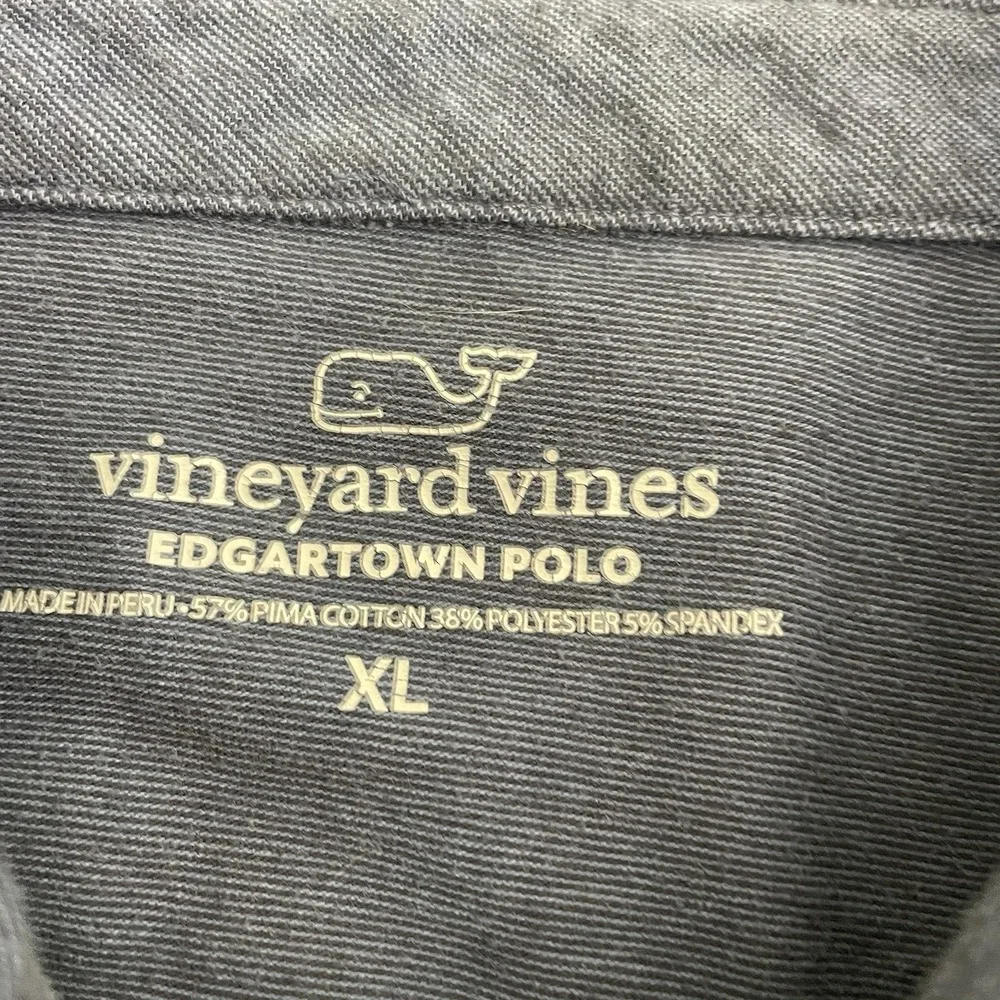 Vineyard Vines Edgartown Polo Golf Shirt‎ Mens XL Short Sleeve 44" Chest Blue - Picture 6 of 9